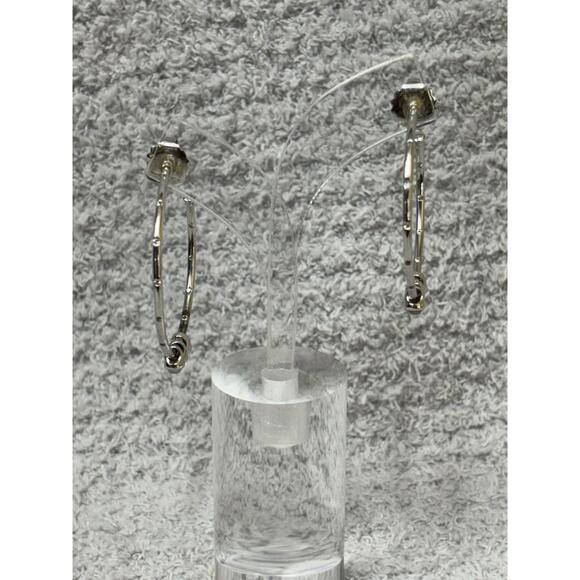Monica Rich Kosann Sterling Silver Large Hoop Earrings #63568 - Picture 1 of 7